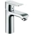 Hansgrohe Metris 1.2 GPM Single Hole Bathroom Faucet with EcoRight, Quick Clean, ComfortZone, and Cool Start Technologies - Less Drain Assembly Chrome