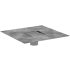 Hansgrohe RainDrain Rock Point Drain Set 4"x 4" Trim with Rough Chrome