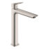 Hansgrohe Logis Fine 1.2 GPM Vessel Single Hole Bathroom Faucet 240 with ComfortZone, EcoRight, and AirPower Technology - Less Drain Assembly Brushed Nickel