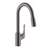 Hansgrohe Allegro N 1.75 GPM Single Hole Pull Down Kitchen Faucet with Magnetic Docking & Toggle Spray Diverter - Limited Lifetime Warranty Brushed Black Chrome