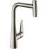 Hansgrohe Talis Select S 1.75 GPM Pull Out Kitchen Faucet HighArc Spout with Magnetic Docking & Toggle Spray Diverter - Limited Lifetime Warranty Steel Optic