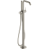 Hansgrohe Tecturis S Floor Mounted Tub Filler with Built-In Diverter and Hand Shower - Less Rough In Brushed Nickel