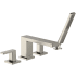 Hansgrohe Tecturis E Deck Mounted Roman Tub Filler with Built-In Diverter and Hand Shower - Less Rough In Brushed Nickel