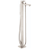 Hansgrohe Metropol Floor Mounted Tub Filler with Metal Loop Handle, Built-In Diverter, Personal Hand Shower and QuickClean Technology Brushed Nickel