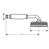 Hansgrohe-AXSS-Montreux-T03X-Handshower Dimensional Drawing