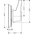 Hansgrohe-HSS-C-T03-Diverter Valve Trim Dimensional Drawing