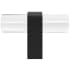 Hapny Home Clarity 2" Wide Solid Brass and Clear Acrylic Luxury Modern T Bar Cabinet Knob / Drawer Knob Clear / Matte Black