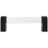 Hapny Home Clarity 3-3/4" Center to Center Solid Brass and Clear Acrylic Luxury Modern Cabinet Handle / Drawer Pull Clear / Matte Black