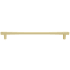 Hapny Home Diamond 18" Center to Center Solid Brass Designer Luxury Hourglass Square Appliance Handle / Pull Satin Brass
