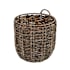 happimess Laurel 17" Wide Metal and Water Hyacinth Basket Brown