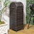 happimess Darla 118.8 Liter Metal and Polyethylene Free Standing Trash Can Brown