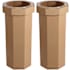 happimess Fleur 94.6 Liter Cardboard Free Standing Compact and Reusable Trash Can - Set of 2 Brown