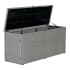 happimess Nino 47-1/4" Wide Metal and Synthetic Rattan Storage Box Gray