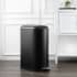 happimess Roland 9.8 Liter ABS, Polypropylene, and Stainless Steel Free Standing Trash Can with Hands-Free Step Pedal Black