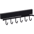 Hardware Resources Closet System 12" Sliding 6 Hook Belt or Tie Rack for Up To 12 Belts Matte Black