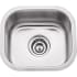 Hardware Resources Stainless Steel 14-1/2" x 13" Undermount Single Basin 18 Gauge Kitchen Butler Pantry Bar Sink Stainless Steel