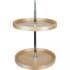 Hardware Resources 24 Inch Full Circle Birch Wood Lazy Susan Two Shelf Set Wood