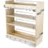 Hardware Resources 8 Inch "No Wiggle" Base Cabinet Pull Out Organizer Shelves with Concealed Soft Close Slides - For 9" Wide Base Cabinets UV Coated