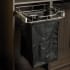 Hardware Resources 17 Inch Wide Top Mount Base Cabinet Pull Out Cloth Hamper Polished Chrome