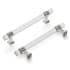 Hickory Hardware Crystal Palace 5-1/16" Center to Center Acrylic Clear Bar Cabinet Handle / Drawer Pull Crysacrylic / Polished Nickel