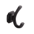 Hickory Hardware Veranda 1-3/4" Wide Transitional Single Wall Mount Double Prong Bath Towel Robe Utility Hook Matte Black