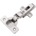 Hickory Hardware (10) Pairs - Partial Overlay Concealed Euro Cabinet Door Hinge with 110 Degree Opening Angle and Self Close Function - Total 20 Polished Nickel
