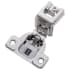 Hickory Hardware 1-3/8 Inch Overlay Screw-On Concealed European Cabinet Door Hinge with 95 Degree Opening Angle and Soft Close Function (Package of 2) Polished Nickel
