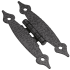 Hickory Hardware (25) Pairs - Southwest Lodge Full Inset Traditional Cabinet Door Hinge - Pack of 50 Colonial Black