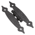 Hickory Hardware Full Inset Surface Mount Cabinet Door Hinge (Package of 2) Colonial Black