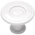 Hickory Hardware Pack of 25 - Conquest 1-3/16" Ringed Traditional Mushroom Cabinet Knobs / Drawer Knobs White