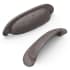 Hickory Hardware Refined Rustic Pack of (10) - 3" Center to Center Vintage Rustic Cottage Cabinet Cup Handles / Drawer Cup Pulls Rustic Iron