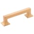 Hickory Hardware Studio 3-3/4" Center to Center Square Block Bold Cabinet Handle / Drawer Pull Brushed Golden Brass