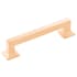 Hickory Hardware Studio 5-1/16" Center to Center Square Block Bold Cabinet Handle / Drawer Pull Brushed Golden Brass