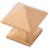 Hickory Hardware Studio Pack of (10) 1-1/4 Inch Square Cabinet Knob Brushed Golden Brass