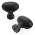 Hickory Hardware Williamsburg 1-1/4" Traditional Rustic Farmhouse Classic Oval Egg Cabinet Knob / Drawer Knob with Mounting Hardware Matte Black
