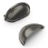 Hickory Hardware Williamsburg 3" Center to Center Traditional Rustic Farmhouse Cabinet Cup Handle / Drawer Cup Pull Black Nickel Vibed