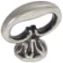 Hickory Hardware Manor House Pack of (10) 1-1/8 Inch Long Finger Cabinet Pull Silver Stone