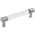 Hickory Hardware Pack of 10 - Midway 5-1/16" Center to Center Modern Clear Acrylic Bar Cabinet Handles / Drawer Pulls Crysacrylic / Satin Nickel
