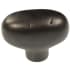 Hickory Hardware Carbonite Pack of (10) 1-7/8 Inch Oval Cabinet Knob Black Iron