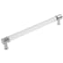 Hickory Hardware Pack of 5 - Midway 12" Center to Center Clear Acrylic Large Cabinet Bar Handles / Drawer Bar Pulls Crysacrylic / Chrome