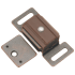 Hickory Hardware Pack of (25) - 2" Center to Center Zinc Magnetic Cabinet Catch Statuary Bronze