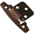 Hickory Hardware Pack of 10 Pairs - Inset Surface Mount Cabinet Door Hinge with 170 Degree Opening Angle and Self Close Function Vintage Bronze