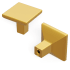 Hickory Hardware Skylight Pack of (10) 1-1/4 Inch Square Cabinet Knobs / Drawer Knobs Brushed Golden Brass