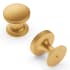 Hickory Hardware American Diner Pack of (10) 1 Inch Mushroom Cabinet Knob Brushed Golden Brass