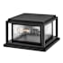 Hinkley Lighting Republic 120v 2 Light 8" Tall Coastal Elements Pier Mount Light with Seedy Glass Shade Black