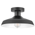 Hinkley Lighting Forge 12" Wide Semi-Flush Coastal Elements Outdoor Ceiling Fixture Black