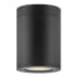 Hinkley Lighting Silo 1 Light 7" Tall Outdoor Coastal Elements Dark Sky Flush Mount Ceiling Fixture with LED Bulb Included Black