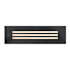Hinkley Lighting Dash Louvered 12v 9.5VA 7w 10" Wide Sparta Stainless Steel Integrated LED Brick Light Stainless Steel Black