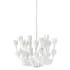 Hinkley Lighting Flora 3 Light 20" Wide Lisa McDennon Convertible Pendant / Semi-flush Ceiling Light with Handmade Blooms Textured Plaster