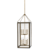 Hinkley Lighting Shaw 8 Light 16" Wide Taper Candle Pendant Black / Heritage Brass